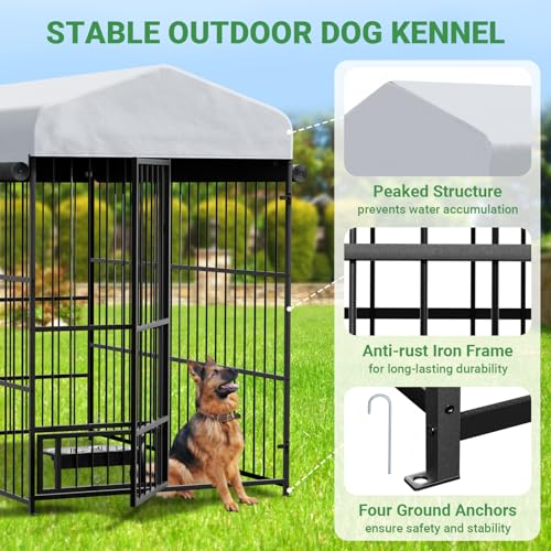Heavy Duty Outdoor Dog Kennel for Small, Medium, and Large Dogs